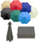 Cubierta De Repuesto Para Parasol De Patio, Lona De Repuesto Para Sombrilla De 6 Costillas/8 Costillas De 3.0m, Repuesto De Tela Para Sombrilla De Patio, Mercado O Piscina Al Aire Libre(Color:Gris,Tam
