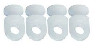 Discrete Top & Face Fix Curtain Track Roller Gliders Plastic White Curtain Rail Silder Hooks (50)