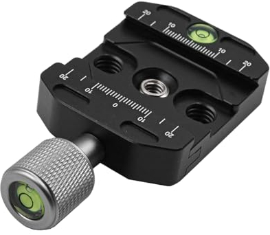 WANGCL 50 mm Quick Release Plate Clamp for Arca Swiss Universal Metal Tripod Head Quick Release Plate Clamp with Spirit Level