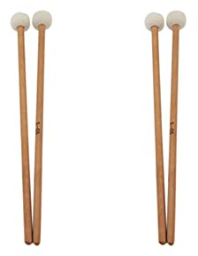 TAMOSH 2 Paar Filzschlägel Trommelstöcke Trommel Stöcke mit Holzgriff für Schlagzeug Instrument Zubehör