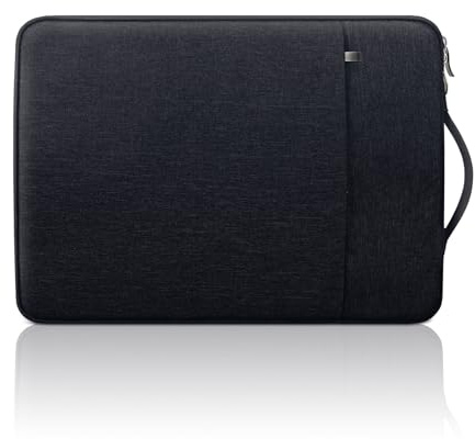 jooeer 13 Inch Laptop Sleeve Case for 13 MacBook Air Pro M4 M3 M2 M1 Surface Pro 10/9/8/7/6 13.3 Chromebook Notebook, Protective Waterproof Cover with Handle, Slim Padded Computer Bag, Black