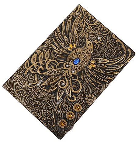 MAGICLULU Retro Notizbuch Mit Geprägtem Phoenix-muster Hardcover Für Notizen Reisen Und Tagebuchschreiben Als Souvenir Oder