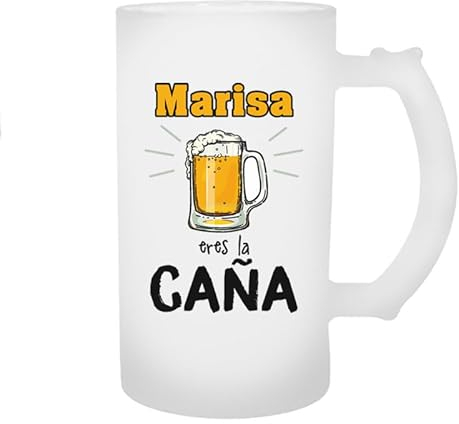 Calledelregalo Jarra de cerveza personalizada 'Eres la caña' ​ - Regalo orignal para hombres y mujeres - Jarra de cerveza con nombre - Jarra de cristal 500 ml