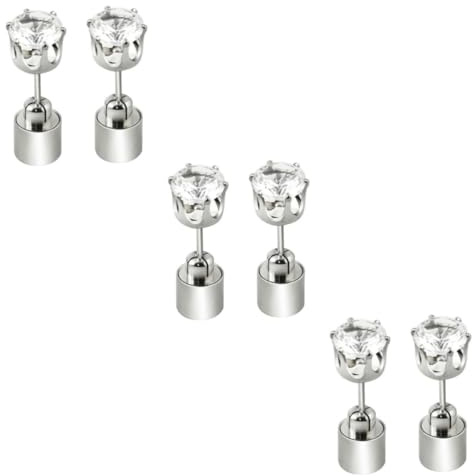 SOIMISS 3paare Leuchtende Edelstahl Ohrringe Mit Glänzende Ohrstecker Für Partys Und Nachtaktivitäten Farbwechselnde Accessoires Zufällige Farbe