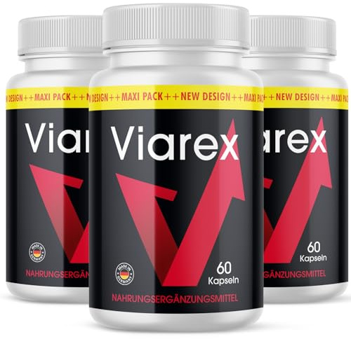 Viarex Kapseln - Liebe, Lust und Leidenschaft - mit L-Arginin, L-Citrullin und Maca - 60 Kapseln 3x