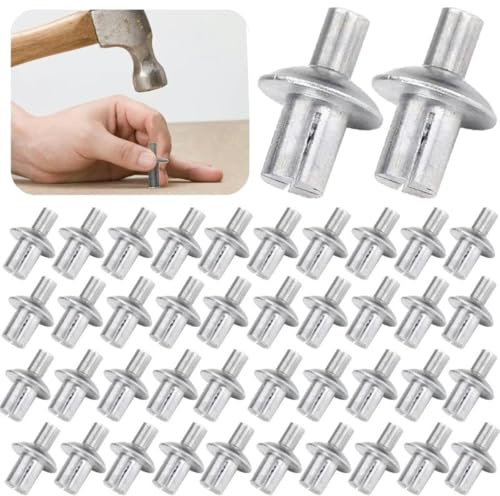 100x rivetti ad espansione a percussione, rivetti ad espansione in alluminio, viti autofilettanti piccole, viti autofilettanti ...