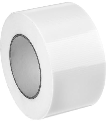 QWORK® 1 Rollos Cinta Americana Blanco 75mm x 50m - Cinta Adhesiva Tela para Reparaciones y Fijaciones, Adhesivo Fuerte, Resistente a la Intemperie y rasgable a Mano