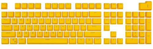 Granvela ABS Keycaps Set for Mechanical Keyboards, 104 Keys | for RGB Backlit | ANSI US-Layout | Campatible with 100% 75% 65% 60% MX Keyboard- Yellow