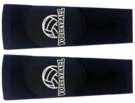 OEUVREBY 2 manicotti da pallavolo, per corsa, lavoro, basket, colore nero