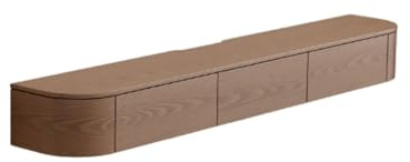 Meuble TV Flottant, Centre De Divertissement Mural avec Lumières LED, Conception De Porte Rabattable, Meuble TV Flottant en Bois avec Tiroir De Rangement pour Salon Bureau(Brown,160cm)