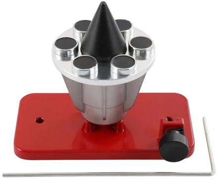 liwei Store 42-047 339075B Rasenmähermesser-Auswuchtgerät, Ersatz für Rasenmähermesser, magnetische Wandmontage, schwarz/rot(Red)