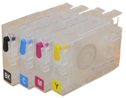4PC CISS Ink Cartridge No Chip Compatibile con 711/711XL per stampanti DesignJet T120 T520