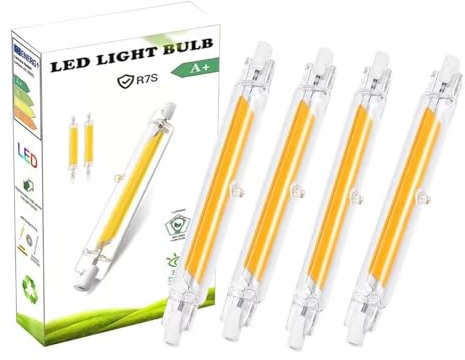 Dvnoua R7S LED 118mm Dimmbar Naturweiß 20W, R7S LED 118mm Lampen Ersatz für 200W Halogen Leuchtmittel, 2000LM Kein Flackern, 360°Abstrahlwinkel, für Flur/Deckenlampe/Stehlampe, 4PCS