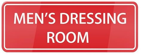 Men'S Dressing Room Sign Main Official Self Adhesive Door Or Wall 8 X 3 Inch Quick And Easy Installation Premium Acrylic Design Your Home Office Business