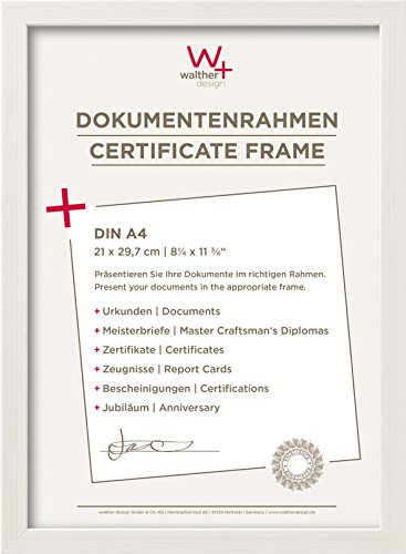 walther design Bilderrahmen weiss 21 x 29,7 cm (DIN A4) Construction Designrahmen JK130W