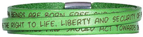 GILARDY Human Rights Leder-Armband BR1 Gravur Menschenrechte