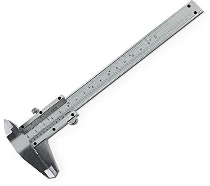 Molinter Messschieber mit Feststellschraube Rostfreier Stahl Messwerkzeug Schieblehre Stahlmaßstab Lineal mit Aufbewahrungskiste (300MM)