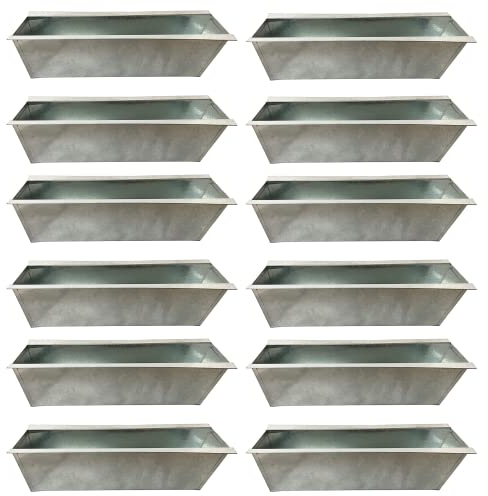 Hossi's Wholesale Lot de 12 jardinières compatibles avec les palettes européennes, 38 x 12 x 9 cm