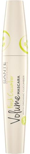 Sante Naturkosmetik Fresh Cucumber Volume Mascara Black, Schwarze Wimperntusche, Maximales Volumen, Dichte & perfekt getrennte Wimpern, Mit Bio-Gurke, Vegan, 12ml