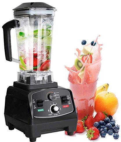 GEMAT HD-200D Smoothie Maker 2200W Food Blender 2L BPA-Free Glass Jug Blender Food Processor Ice Crusher Personal and Commercial High-Speed Milkshake Blender (Gray)