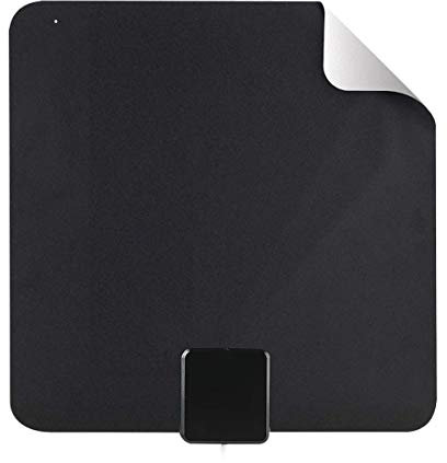 RCA Antenne intérieure HDTV réversible à film fin avec réception VHF et UHF Portée 35 km Compatible TV 4K/8K 1080p