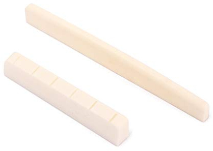 Alnicov Durable Buffalo Bone Bridge Nut Sattel für 6 Saiten Akustikgitarrenteile