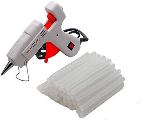 Riloer Kit di pistole per colla a caldo con 17 stick di colla, temperatura regolabile, kit professionale per pistole a caldo ad alte prestazioni per riparazioni rapide a casa, piccoli progetti fai da