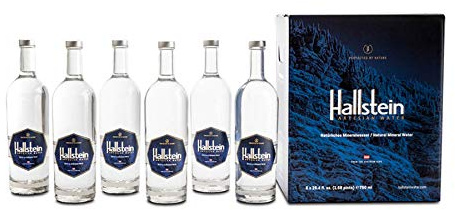 Hallstein Artesian Natürliches alkalisches flaches Wasser (nicht flackernd) | 750 ml (6 Glasflaschen)