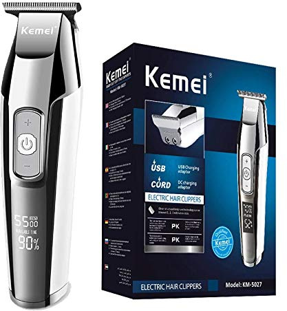 ozk Electric Hair Trimmer with LCD Display USB Rechargeable Hair Clipper Professional Barber Cutter Machine split end trimmer