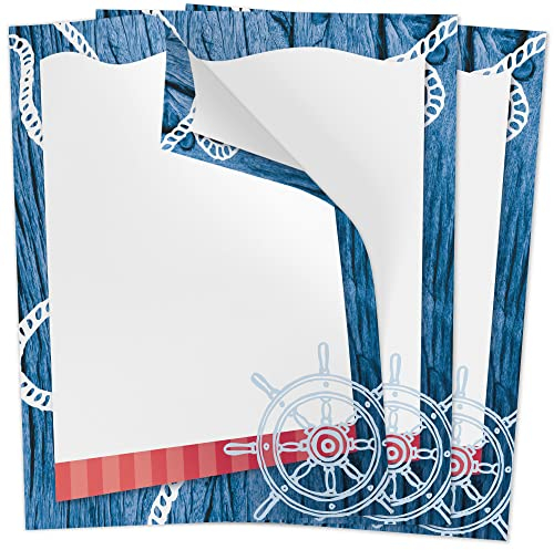 50 Blatt Briefpapier (A4) | Maritim Fisch | Speisekarte | edles Design Gastro-Papier | beidseitig bedruckt | für Gastronomie Restaurant Menukarten