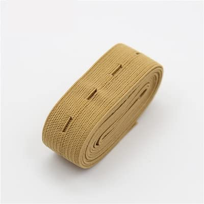 LINOC Bandas elásticas de 20mm, Banda elástica Ajustable con Ojal de Color Caramelo para Costura DIY , Accesorios de Ropa para Mujeres y niños, 30M