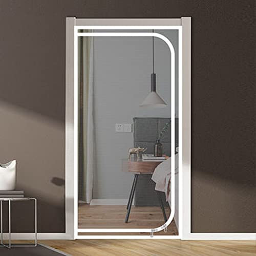 TONGha Zanzariera per balcone, soggiorno, camera da letto, rete con cerniera, adatta per animali domestici, anti zanzare, colore bianco, d1