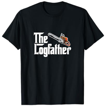 The Log Father Arborist Dad Chainsaw Tree Cutter Logger T-Shirt