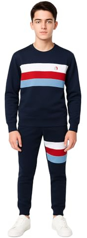 Bahob® Boys Girls Tracksuit, Unisex Jumper Sweatshirt and Jogger Bottoms Tracksuit Set for Kids 5-14 Years (Navy, 11-12 Years)