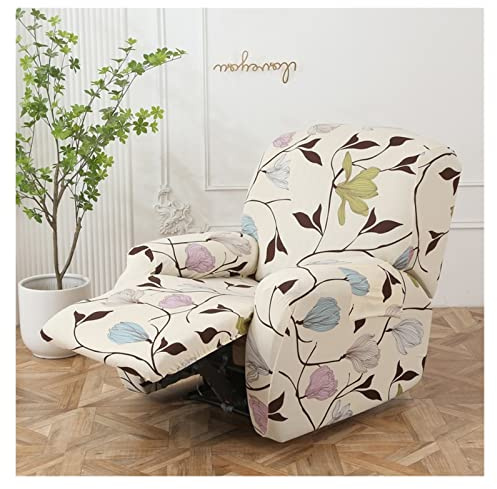 Stretchhusse für Relaxsessel 4-Teilig Stretch Sesselbezug Relaxsessel mit Seitentasche Sesselschoner für Relaxsessel Elastisch Waschbar Sesselbezug Bezug für Husse Relaxsessel (Color : #13)