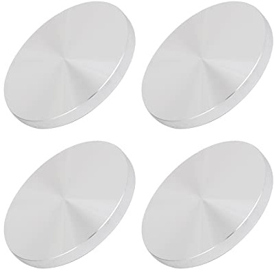 METALLIXITY Solido Alluminio Disco (M10x80mmx8mm) 4pz, Vetro Tavolo Superiore Adattatore Alluminio Cerchio Disco - per Tea Barra, e Altro Vetro Mobili Accessori