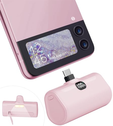LUCKYDUO Mini Batterie Externe 5000mAh USB C Power Bank Charge Rapide 15W Ultra-Compact Power Bank Petit Chargeur Portable