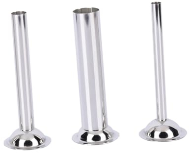 VINTORKY 3pcs Meat Filling Stainless Steel Sausage Tube Kitchen Sausage Stuffer Funnel for Pork Turkey and Venison Preparation