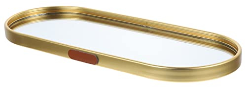 PRETYZOOM Vassoio Portagioie e Vassoio a Specchio Dorato 30x12 Cm in Stile Europeo per Organizzare Profumi e Cosmetici, Decorazione Elegante per Cassettiere, Vanità e Camere da Letto