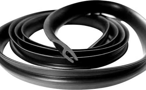 HERCHR 2pcs Rubber Strip, 3.4M/ 11.2Ft Car Front Windshield Window Seal Strirp Moulding Trim, Black Rubber Seal Car Windshield Window Door Seal Strip Weather Seal Rubber Stripping Car Window Seal