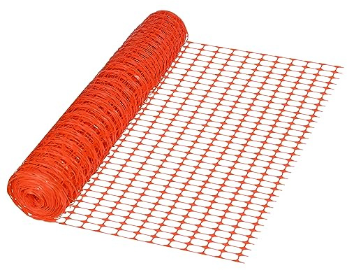 LILIIN 1 x 30 m, stängsel av plast, byggstaket, varningsstaket, uppsamlingsnät, begränsningsstaket, vildstaket, säkerhetsnät, trädgårdsnät, kycklingstaket, byggarbetsplatsnät, orange