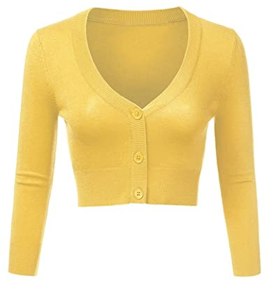 Aottori Cárdigan para Mujer Manga Larga de Punto Chaqueta Elegante Ligero Frente Abierto Jersey Cárdigans con Botones Casual Básica Bolero Tops
