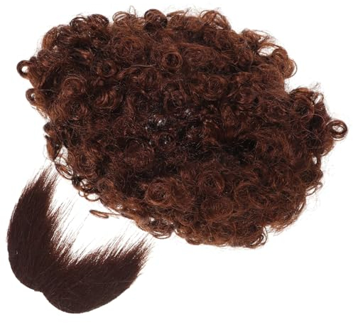 CORHAD Afro Perücke Und Gefälschter Für Party Halloween Schnurrbart Piraten Cosplay Zubehör Wiederverwendbar Komfortables Tragegefühl