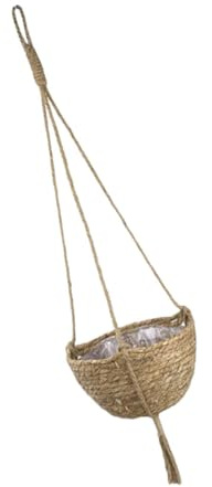 CAXUSD Jardinera Colgante Tejida Mano Contenedor Colgante Decorativo para Bonsái Color Aleatorio