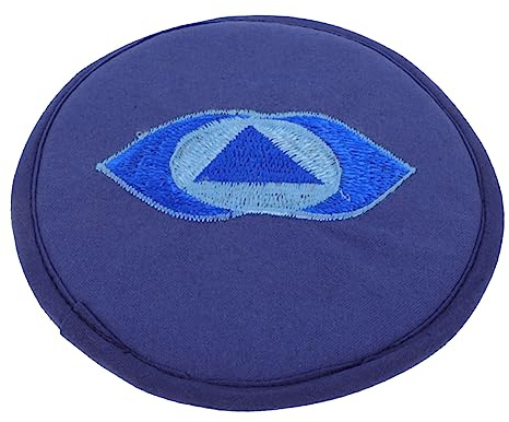 SHOWERORO Buddhistische Klangschalen Matte Handgefertigtes Sound Bowl Kissen Für Meditation Blau Muster Langlebig Und Praktisch Für Zuhause Und Büro