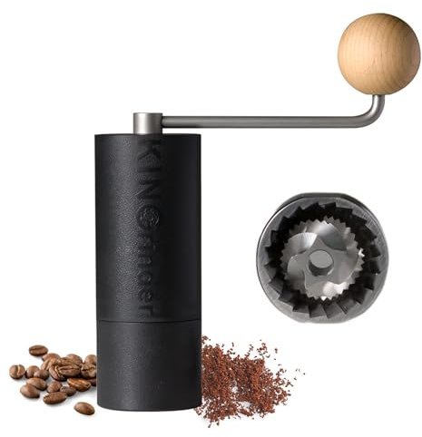 【Famous KOL Recommended】 KINGrinder P0 Lightweight Manual Coffee Grinder for Moka Pot, French Press, Drip with Assembly Consistency Stainless Steel Conical Burr Mill, 20g Capacity