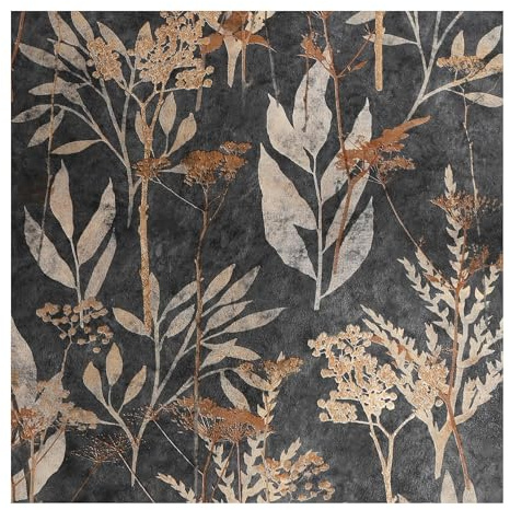 Superfresco Easy Solstice Black Gold Floral Wallpaper | Paste the Wall | Black Floral | Eco-Friendly