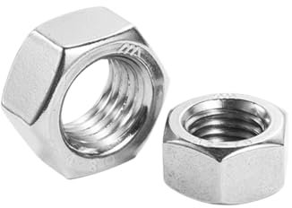 Generisch 5~100 Stück 316 A4 Edelstahl Sechskantmuttern M2 M2,5 M3 M4 M5 M6 M8 M10 M12 DIN934 Metrische Sechskantmuttern for Schrauben(M4-100pcs)
