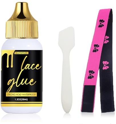 Mateplex - Hair Replacement Adhesive 1.3oz- Invisible Wig Bonding Glue | Water & Oil-Resistant, Non-Toxic, Light Hold for Secure and Natural-Looking Poly and Lace Hairpiece, Wigs & Toupee Systems