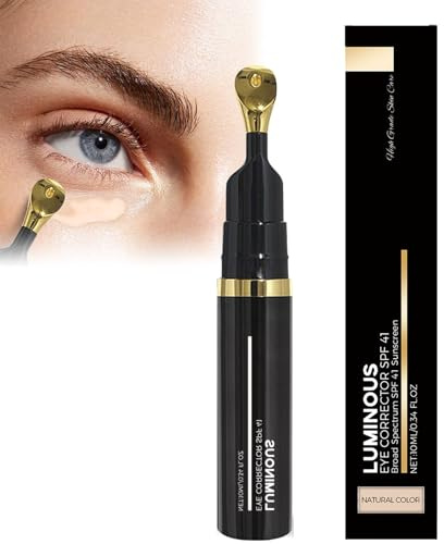 Under Eye Colour Corrector with Applicator Tip Luminous Eye Corrector Spf 41 for Dark Circles Women Makeup,Medium Shade,Natural Skin Color Undereye,Make-up Gift